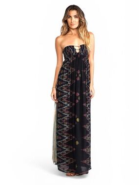 Indah flamingo smocked bandeau top maxi dress .. $158 Retail